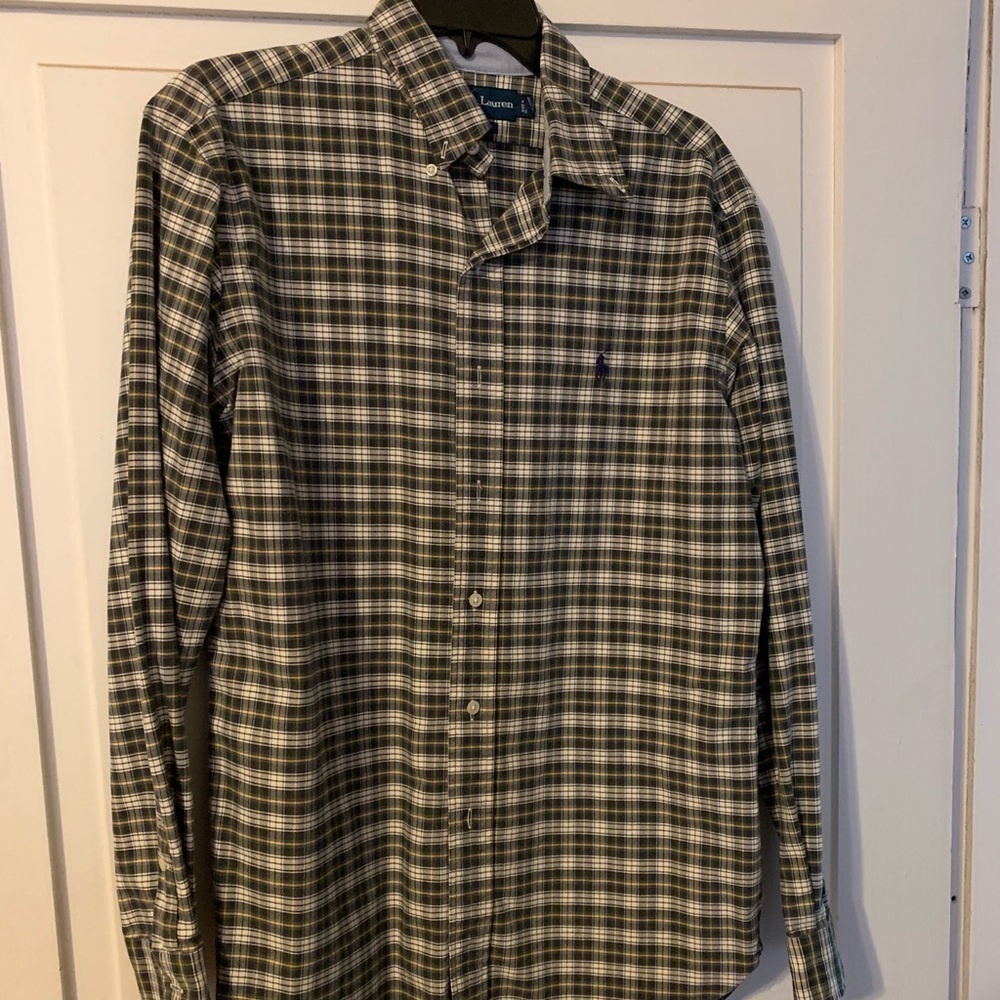 Ralph Lauren plaid button down- 100 % Cotton